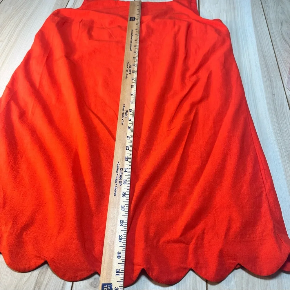 Kate Spade x Target Red Dress Sleeveless Scalloped Hem Mini Dress Size M‎ NWT